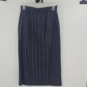 Abercrombie & Fitch Vintage Plaid Skirt in Purple and Black Size 14